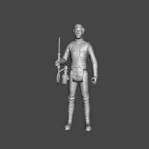 Star Wars, Dannik Jerriko cantina alien, 3D printed custom action figure kit (unpainted/unassembled).