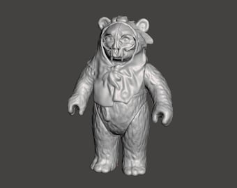 Star Wars Ewok (Catwok), 3D printed custom model action figure kit (unpainted/unassembled).