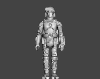Star Wars TMNT mashup Ninja Turtle Fett, 3D printed custom model figure kit (unpainted/unassembled).