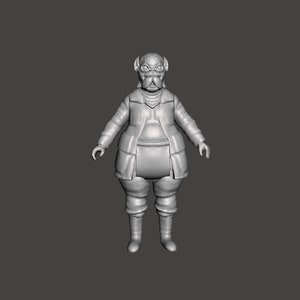 Star Wars, vintage Solomahal cantina alien, 3D printed custom action figure kit.