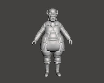 Star Wars, vintage Solomahal cantina alien, 3D printed custom action figure kit.
