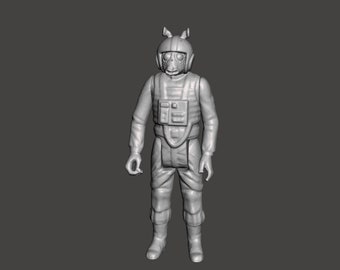 Star Wars Rodian (Greedo alien) X-Winf pilot, 3D printed custom model figure kit (unpainted/unassembled).