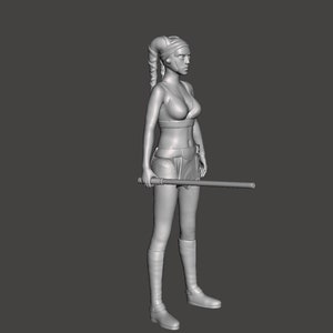 Star Wars Aayla Secura Jedi Master, 3D printed custom model figure kit (unpainted/unassembled).