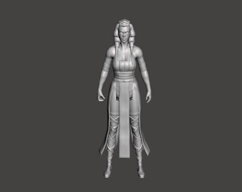 Star Wars Saarai, Chagrian apprentice, Legacy Comic book, 3D printed custom model 3.75" action figure kit 1/18 (unpainted/unassembled).