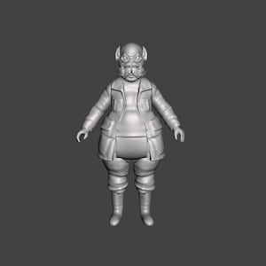 Star Wars, vintage Atheloe cantina alien, 3D printed custom action figure kit.