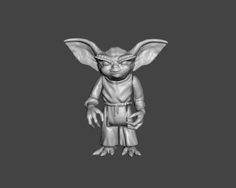 Star Wars Gremlins, Yoda Stripe mashup, 3D printed custom model figure kit (unpainted/unassembled).