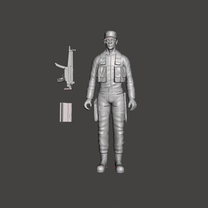 Predator Alien Film Hawkins vintage Kenner style Actionfigur. 10 cm, 1/18 Gliederfigur, UNBEMALT