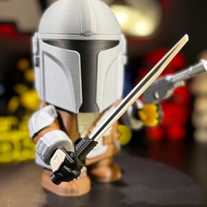 0130 The Chunkalorian – Star Wars Mandalorian Chunker Figurine | 3D Printed Collectible | Geeky Gift for Sci-Fi Fans image 4