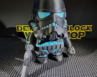 0105 Tron Stormchunker – Star Wars Stormtrooper Chunker Figurine | 3D Printed Collectible | Geeky Gift for Sci-Fi Fans
