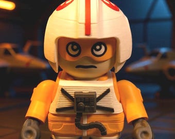 0141 Chunky Rebel Pilot – Star Wars Inspired Chunker Figurine | 3D Printed Sci-Fi Collectible | Geeky Gift
