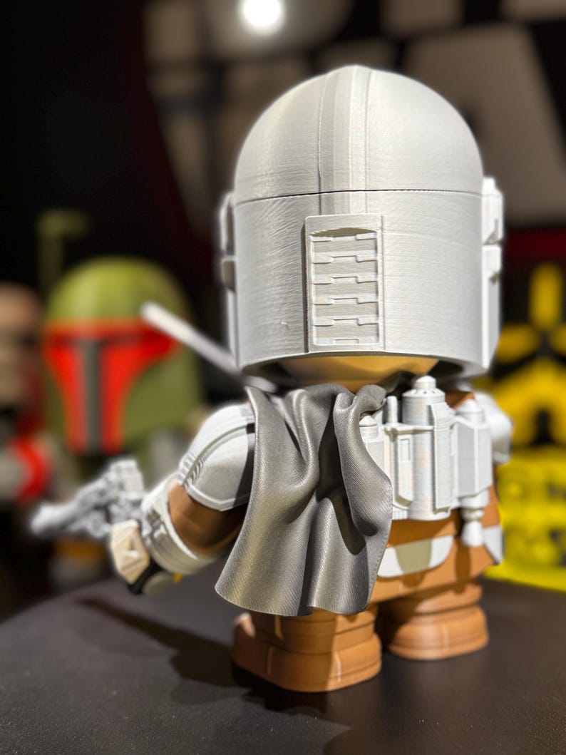 0130 The Chunkalorian – Star Wars Mandalorian Chunker Figurine | 3D Printed Collectible | Geeky Gift for Sci-Fi Fans image 5
