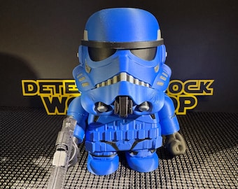 0104 CUSTOM BLUE Stormchunker – Star Wars Stormtrooper Chunker Figurine | 3D Printed Collectible | Geeky Gift for Sci-Fi Fans