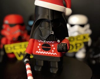 0701 Holiday Chunk Vader – Festive Darth Vader Chunker Figurine | 3D Printed Star Wars Collectible | Geeky Gift