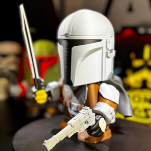 0130 The Chunkalorian – Star Wars Mandalorian Chunker Figurine | 3D Printed Collectible | Geeky Gift for Sci-Fi Fans image 3