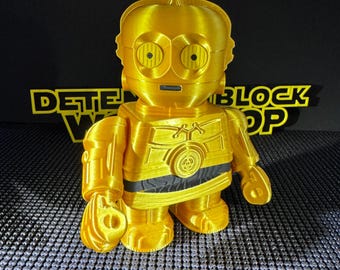 0155 Chunk-3PO – C-3PO-Inspired Chunker Figurine | 3D Printed Star Wars Droid Collectible | Geeky Gift for Sci-Fi Fans