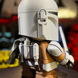 0130 The Chunkalorian – Star Wars Mandalorian Chunker Figurine | 3D Printed Collectible | Geeky Gift for Sci-Fi Fans image 6