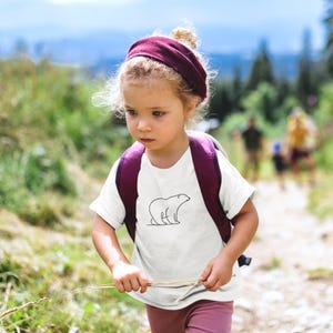 Polar Bear Kids Tee: Minimalist Arctic Animal T-Shirt