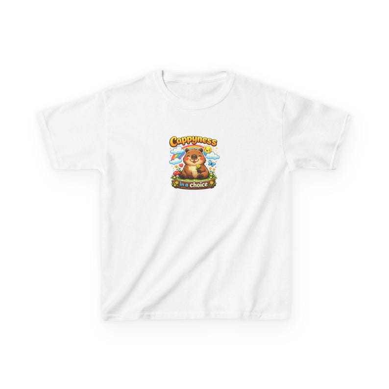 Cappyness ist eine Wahl Capybara Tee | Kinder Baumwoll T-Shirt Bild 3