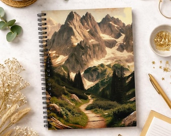 Bergweg Spiralnotizbuch: Wandern Adventure Journal
