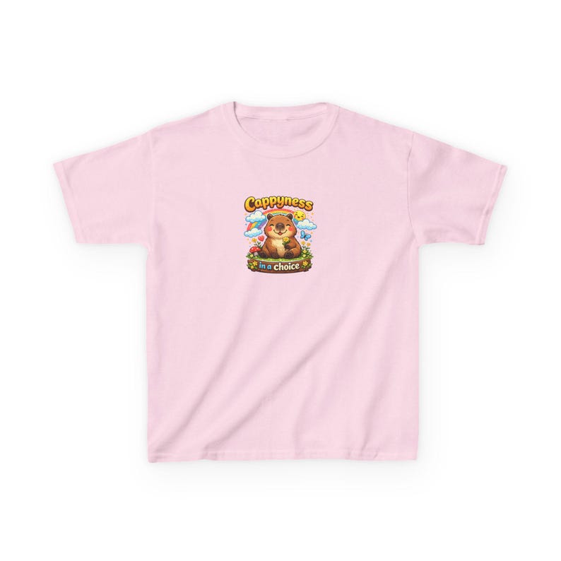 Cappyness ist eine Wahl Capybara Tee | Kinder Baumwoll T-Shirt Bild 11