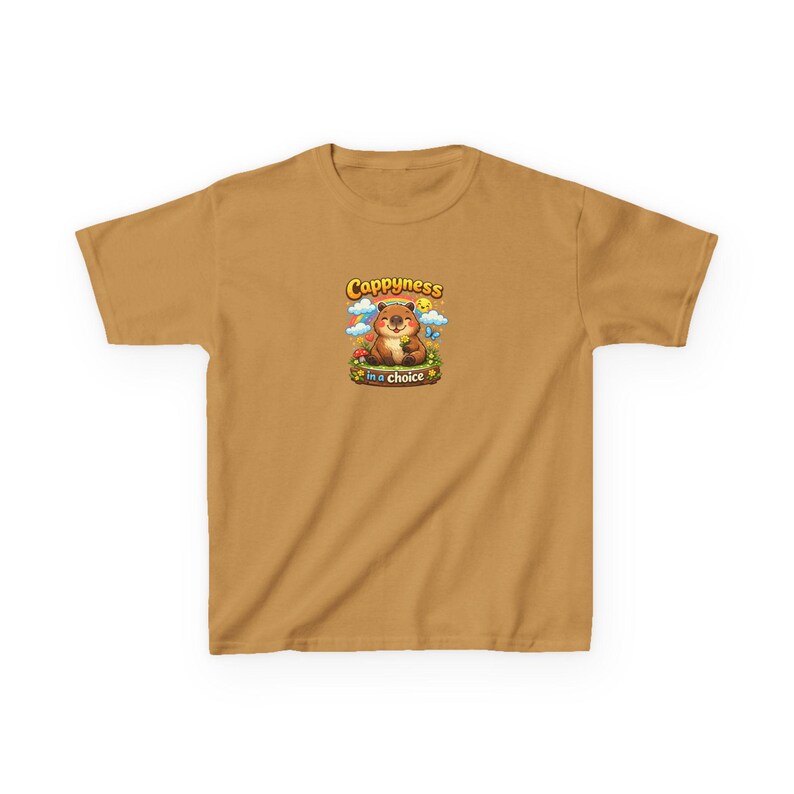 Cappyness ist eine Wahl Capybara Tee | Kinder Baumwoll T-Shirt Bild 5