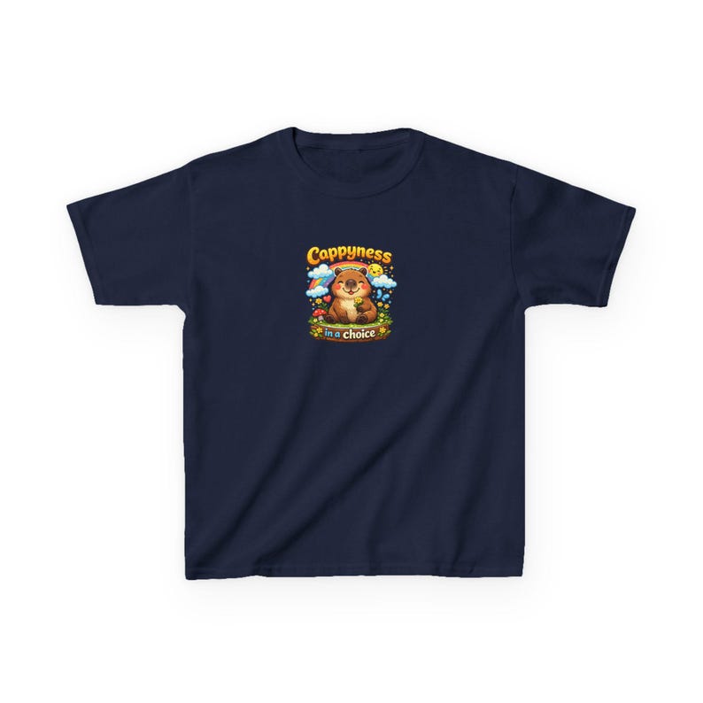 Cappyness ist eine Wahl Capybara Tee | Kinder Baumwoll T-Shirt Bild 10