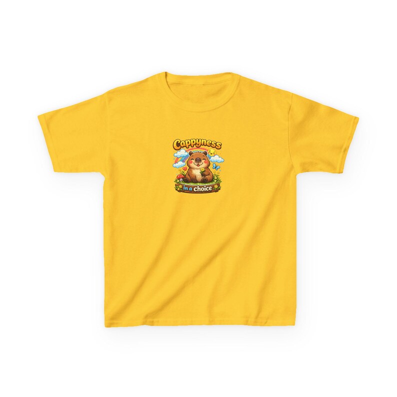 Cappyness ist eine Wahl Capybara Tee | Kinder Baumwoll T-Shirt Bild 7