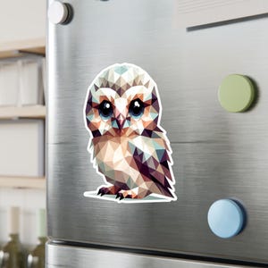 Adesivo in vinile, adesivo con simpatico gufo, decorazione per cameretta, adesivo per laptop, adesivo per auto, regalo per amanti della fauna selvatica