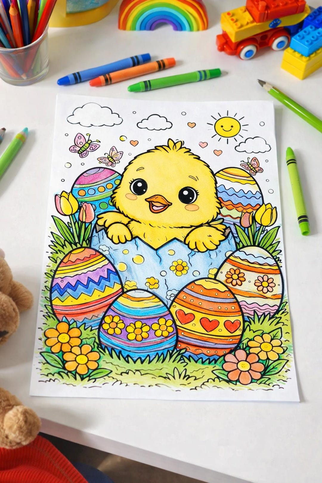 Easter Colouring Page - Etsy