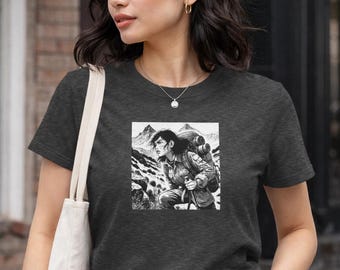 Women's Hiking T-Shirt, Strong Girl Graphic Tee