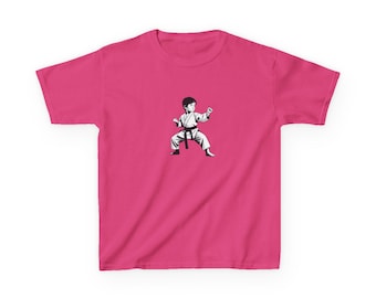 Karate kindershirt, Martial Arts-jeugd-T-shirt, kinder karateshirt, karatekleding jongens meisjes, oefentop kinderkarate
