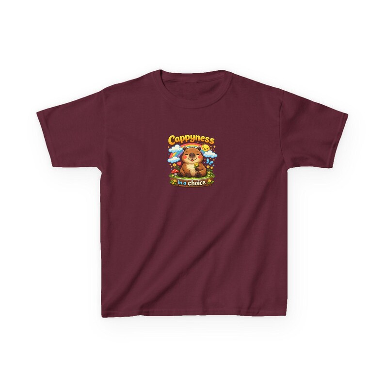 Cappyness ist eine Wahl Capybara Tee | Kinder Baumwoll T-Shirt Bild 6