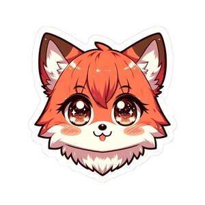 Fox Kiss-Cut Stickers, Adorable Animal Decals for Laptops & Journals, Cute Forest Creature Vinyl Sticker Set, Gift Under 10, Wildlife Themed