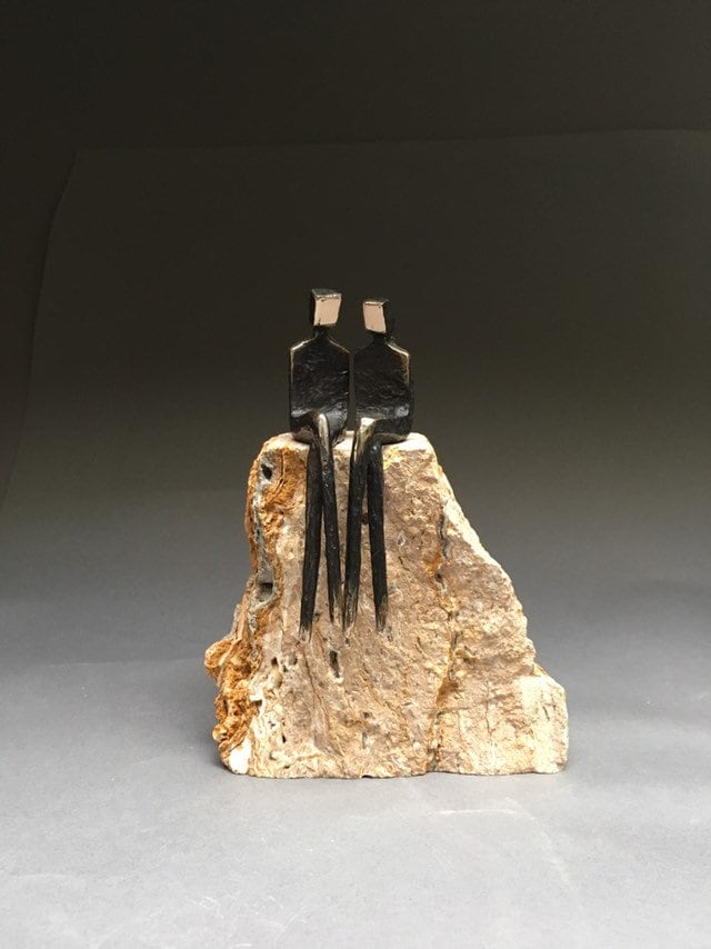 Rustic Gay Couple Sculpture Gay Figurines Gay Sculpture Etsy