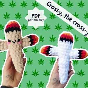 Crossy, the Cross-Joint Crochet Pattern | PDF pattern | Catnip Toy Pattern | Amigurumi Pattern | Stoner Crochet Pattern | Beginner Pattern