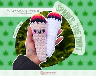 Sparky, the Joint Crochet Pattern | PDF pattern | Catnip Toy Pattern | Amigurumi Pattern | Stoner Crochet Pattern | Beginner Crochet Pattern