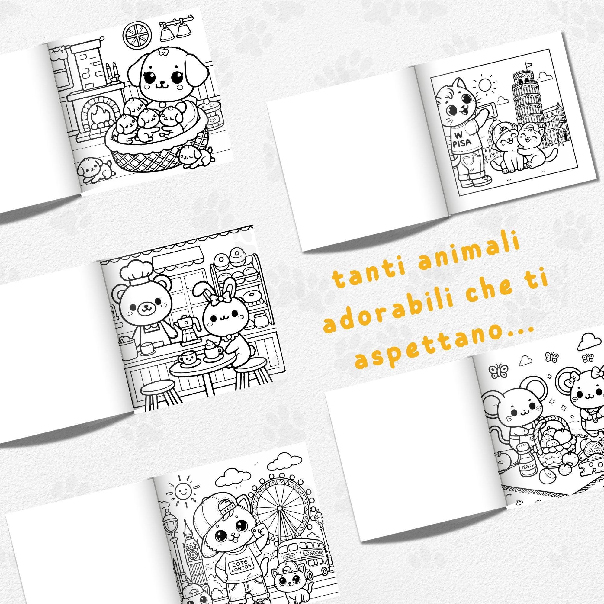 Coloring Pages Allegra Brigata! Cute and Funny Animals Ready to Be Colored.  Printable PDF Ideal for Adults and Children! - Etsy, image size:2000x2000