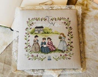 Little Women Cross Stitch Pattern PDF | Louisa May Alcott Embroidery Design | Literary Cross Stitch | Book Lover Gift | Instant Download