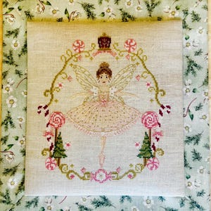 Sugar Plum Fairy Cross Stitch Pattern PDF | Nutcracker Christmas Fairy | Christmas Cross Stitch | Holiday Embroidery Pattern