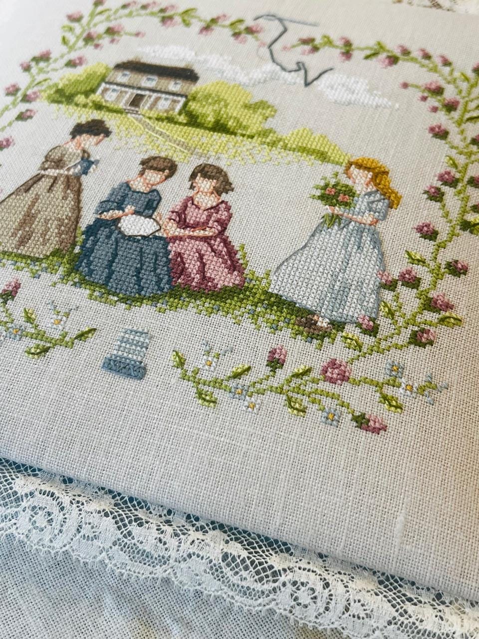 若草物語 クロスステッチパターン PDF | 文学的な刺繍デザイン