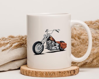 Chopper Motorcycle PNG | Vintage Biker Digital Download | Custom Cruiser Clipart | Retro Motorcycle Sublimation