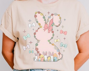 Floral Easter Bunny PNG: Pastel Spring Rabbit Clipart (Digital Download)