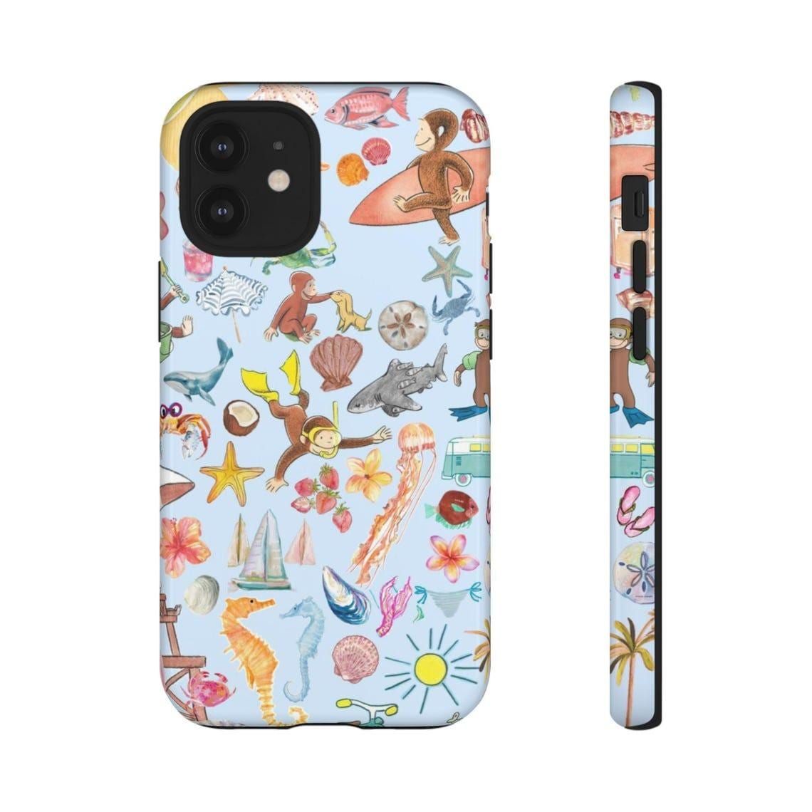 Society6 iPhone5用 Childhood memories メモリーズ Whimsical Summer Beach iPhone Case | Curious George Phone