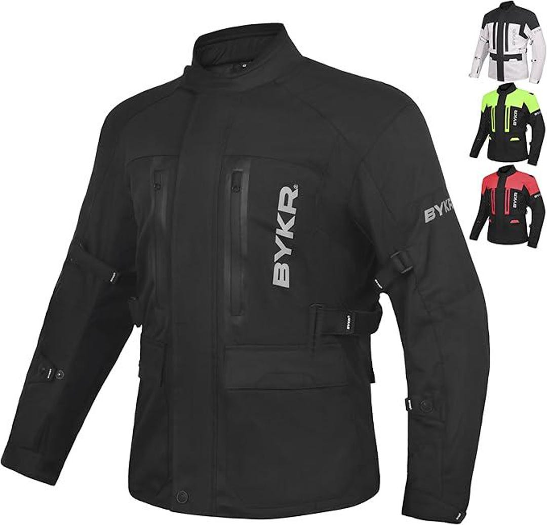 Gytr Jacket BYKR Adventure Motorcycle Jacket: Armored Textile Riding Gear, CE ...