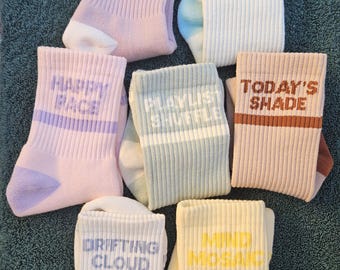 Cotton Crew Socks | Super Soft & Strong | Colorful Patterns