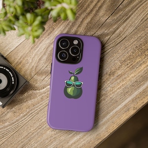 Pear Phone Case ,Cool Fruits Collection 2025, Funny Sunglasses Pear Design, Trendy Fruit Lover Gift, iPhone & Google Pixel Cover