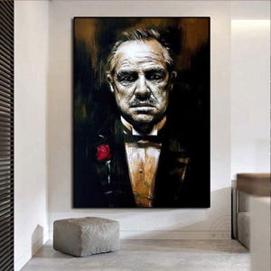 The Godfather Al Pacino Classic Gangster Movie Actor Canvas Painting Wall Art Decor Home