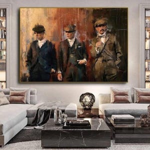 Peaky Blinders Graffiti Art Canvas Painting Wall Art Decoration
