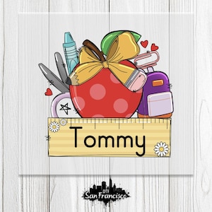 Transferencia de calor personalizada para profesores, lista para imprimir, con nombre para profesores (DTF), regalos personalizados para profesores (DTF), regalo con nombre para profesores, vida docente