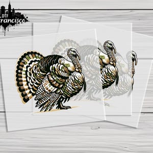 Camo Turkey Hunting DTF Transfer, Turkey Hunting Ready For Press DTF, Camo Turkey Hunting Decal, Hunting Turkey Print Dtf Transfer Iron On